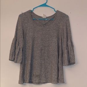 Gray flowy sweater